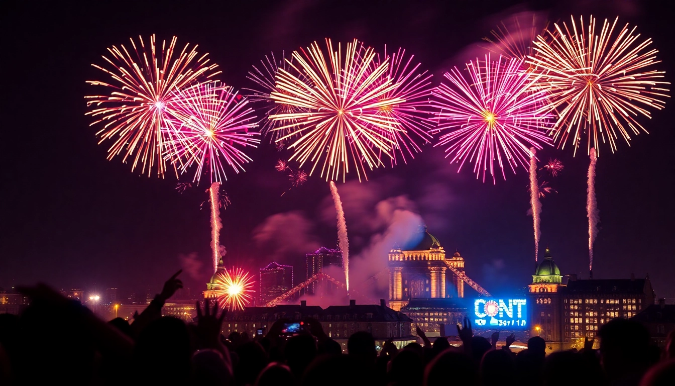 Enjoy breathtaking manchester fireworks lighting up the night sky above the cheering crowd.