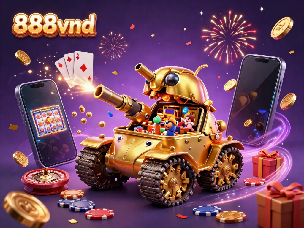 Engage in thrilling excitement at the miniature 888vnd casino inside a massive golden beetle tank.