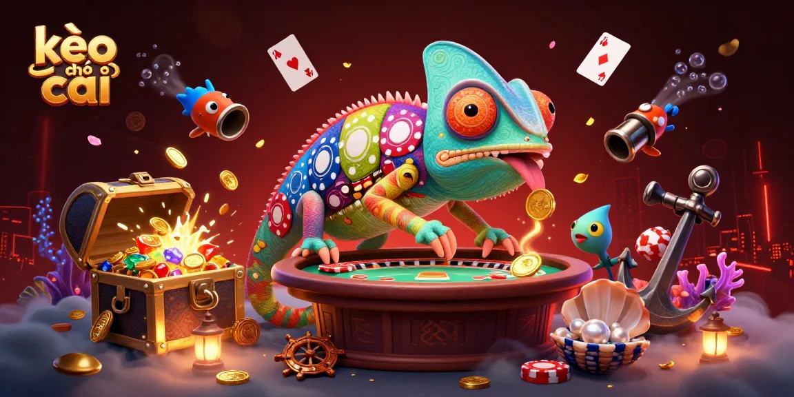 Engage with kèo nhà cái strategies through vibrant casino-themed 3D illustration.