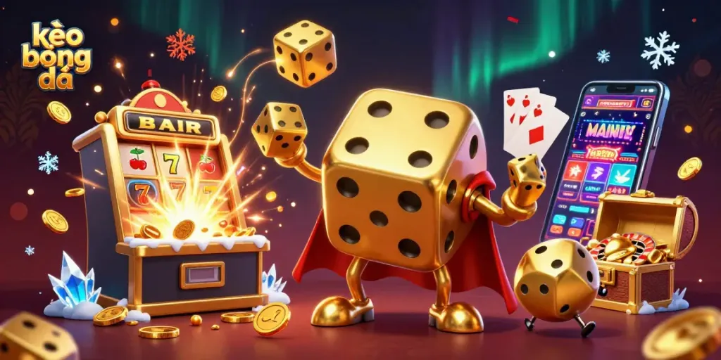 Experience thrilling kèo bóng đá with dynamic 3D casino characters and vibrant gaming elements.