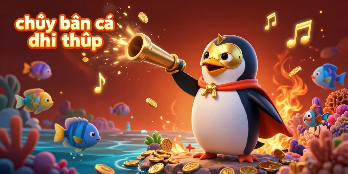 Experience thrilling action in chơi bắn cá đổi thưởng with vibrant sea creatures and magical gold coins.