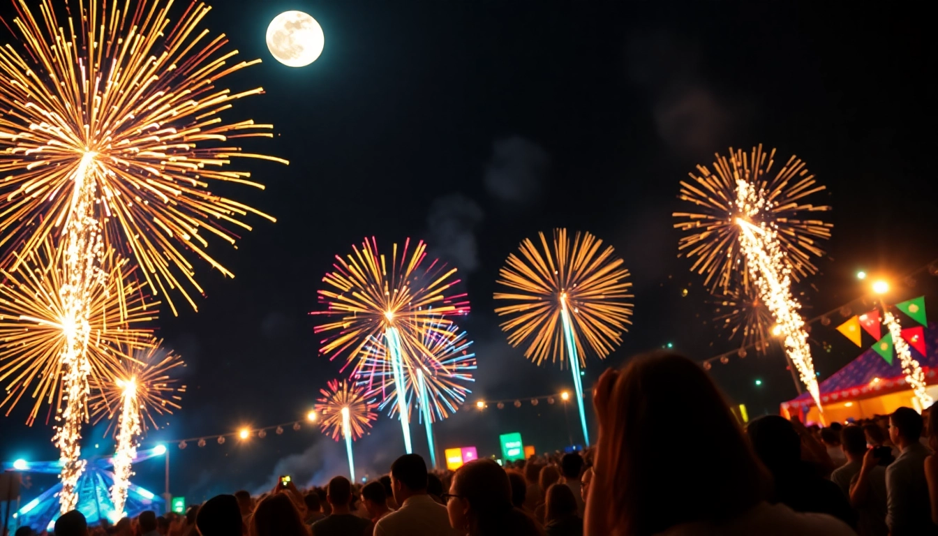 Ignite the celebration with mesmerizing fireworks for sale lighting up the night sky.
