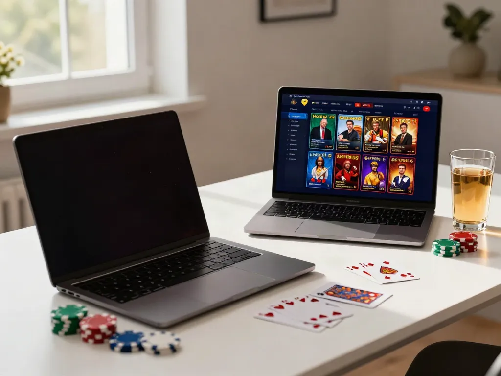 Exciting online gaming setup featuring new non gamstop casinos with vibrant interface.