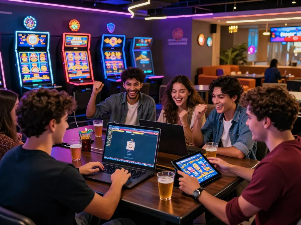 Enjoying exciting games at new non gamstop casinos in a lively online gaming environment.