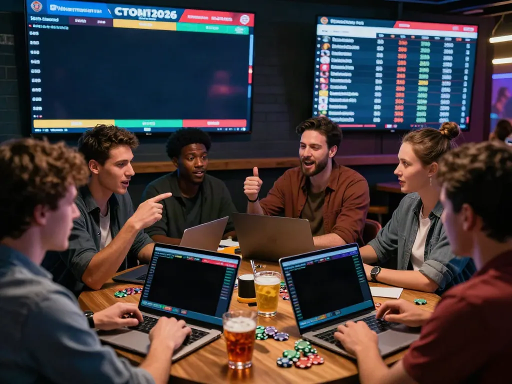 Engaged bettors at TX88 using mobile devices to place bets on live sports, showcasing excitement and interaction.