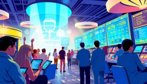 Explore innovative tools for gamification enhancing sports betting experiences in a vibrant casino environment.