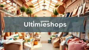 Engage with Ultimateshops' curated product selection featuring unique items on display.