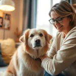 Attending a therapy session for depression treatment with a compassionate psychologist and a therapy dog.