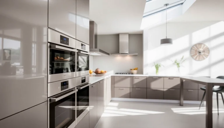 Discover high-quality уреди за вграждане in a stylish kitchen setting with integrated features and modern aesthetics.