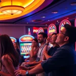 Exciting scene of players enjoying slot machines at hoki138 pro online casino, showcasing vibrant animations and promotions.