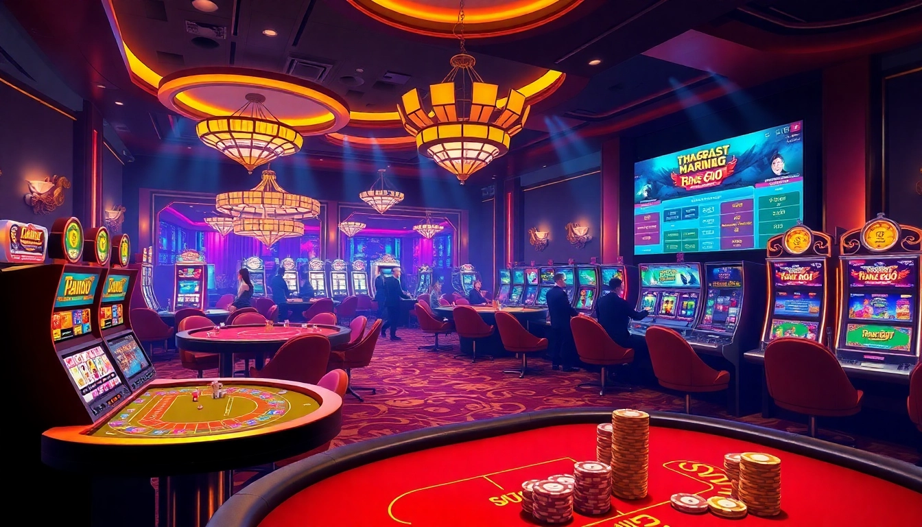 Experience the excitement of thabet77.sa.com casino, featuring dynamic gaming tables, colorful slot machines, and professional dealers.