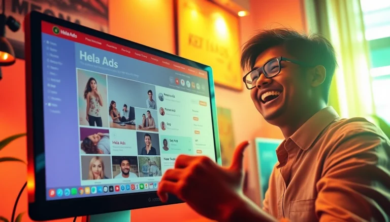 Hela Ads platform interface showcasing vibrant personal and spa ad listings in Sri Lanka.