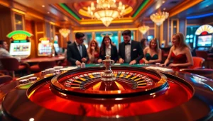 Experience the excitement of gambling at RR88 link with vibrant casino elements and engaging players.