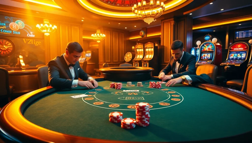 Experience the excitement of playing blackjack and more at https://vz99e.com with vibrant casino visuals.