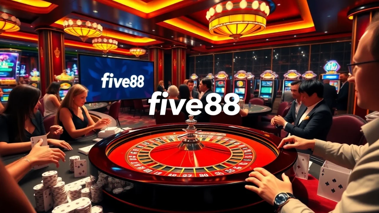 Players enjoying an exciting roulette game at five88 casino with vibrant decor and thrilling atmosphere.