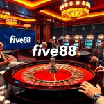 Players enjoying an exciting roulette game at five88 casino with vibrant decor and thrilling atmosphere.