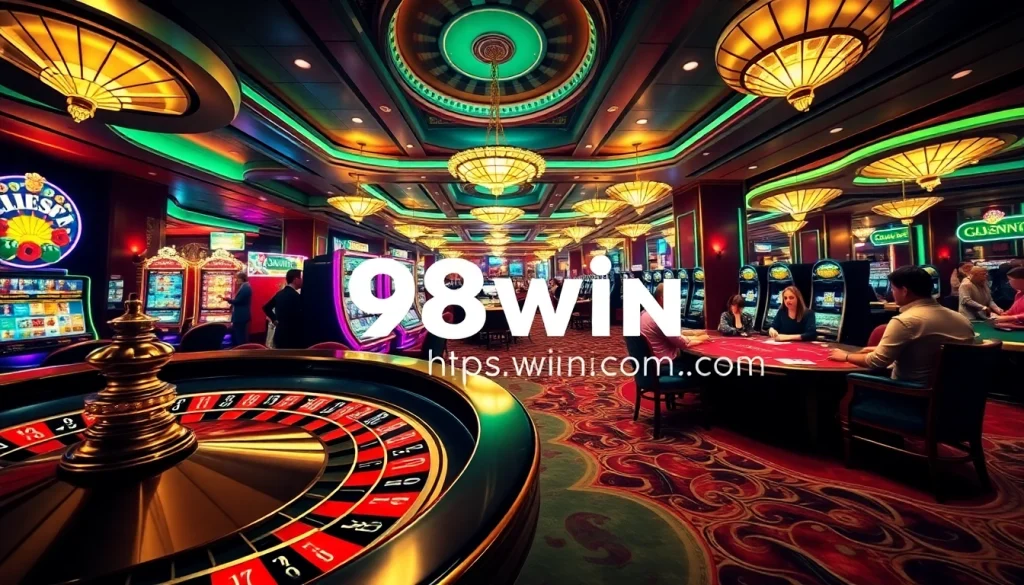 Experience the thrill of gambling at https://98wincom.best/ with vibrant casino tables and excited players.