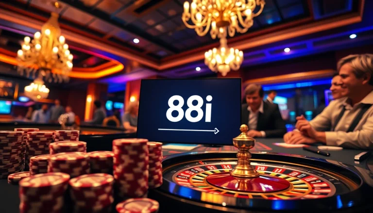 Casual gamblers celebrating a win at 88i's vibrant casino table amidst excitement.