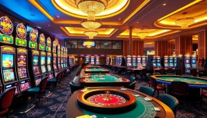 Experience thrilling wins at nổ hũ 90 slot machines in a vibrant casino atmosphere.