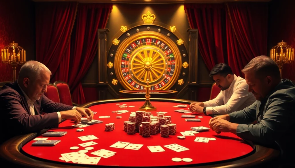 Experience the thrill of high-stakes poker at https://nk88.za.com/ with vibrant chips and dramatic lighting.
