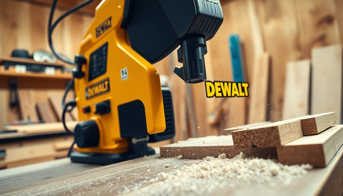 A technician expertly using the dewalt bandsaw to cut wood with precision.